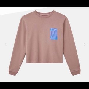 Outdoor voices cropped logo sweatshirt